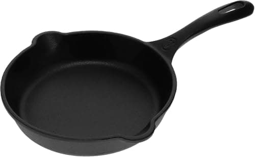 Victoria 6.5-Inch Cast Iron Skillet, Pre-Seasoned Cast-Iron Frying Pan with Long Handle, Made in Colombia