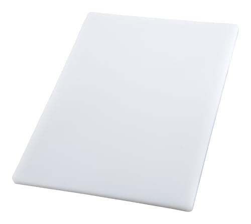 Winco Heavy-Duty Plastic Cutting Board, 12" x 18" x 3/4", White