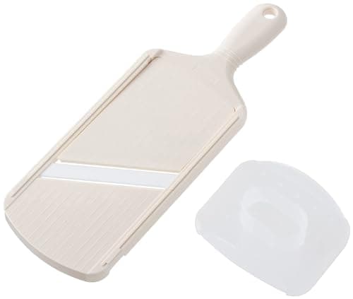 Kyocera CSN-182WHP Thin Slicing Slicer, 3 Levels, Thickness Adjustable, Made in Japan, Ceramic, Rust Free, Disinfectant Bleaching, White