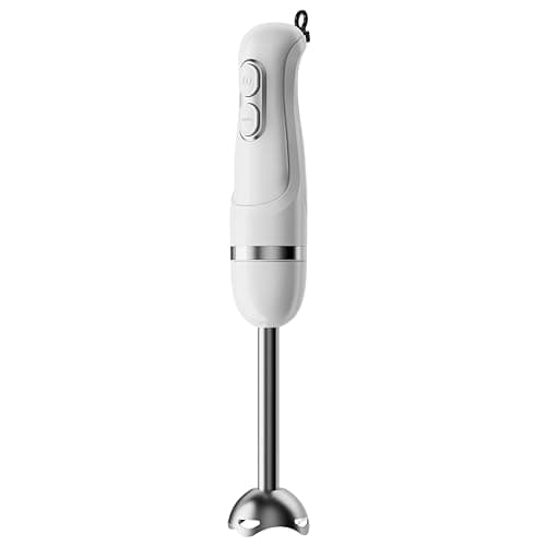 Turelar Immersion Blender Handheld, Corded Electric Blenders Portable Stick Mixer with 2 Mixing Speed and Stainless Steel Blades Emulsifier for Effortless Blending Soup, Smoothies, Puree or Baby Food