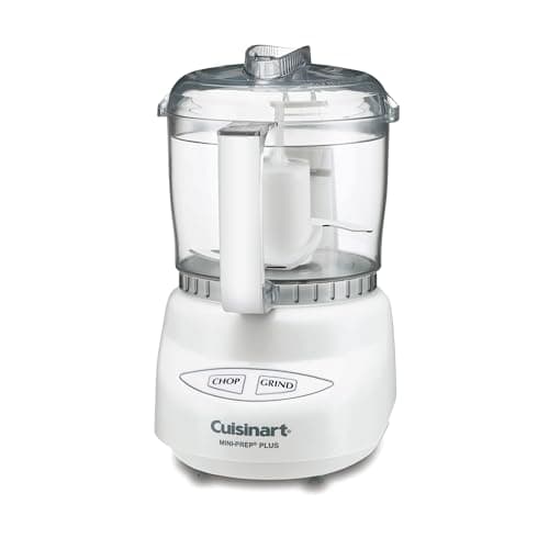 Cuisinart Mini-Prep Plus Food Processor, 24-Ounce Mini Food Processor to Chop Herbs, Vegetables, and Hard Cheese, 24-Ounce Work Bowl, Reversible Stainless Steel Blade, DLC-2A, White