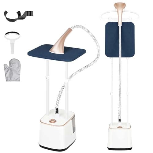 Cobuy Standing Garment Steamer, 2000W Powerful Steamer for Clothes, 10 Steam Levels, 2.7L Water Tank for 90 Mins Continuous Steaming, Home Commercial Use (Champagne Gold)