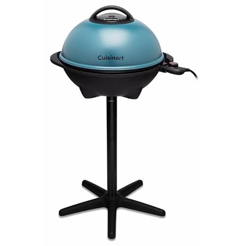 Cuisinart Indoor/Outdoor Electric Griddle, 2-in-1 Portable BBQ with Flat Top Nonstick Cooking Surface, Adjustable Heat, Stand/Tabletop Options for Cookouts, Barbecues & Small Spaces, No Tools Needed
