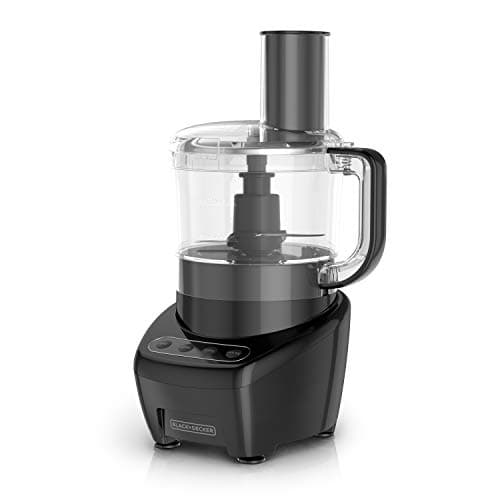BLACK+DECKER 3-in-1 Easy Assembly 8-Cup Food Processor, Stainless Steel S-Blade, Easy-Clean, Touchpad Controls Black