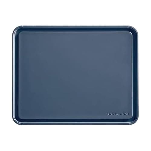KitchenAid Classic Plastic Cutting Board with Perimeter Trench and Non Slip Edges, Dishwasher Safe, 11 x 14 inch, Ink Blue