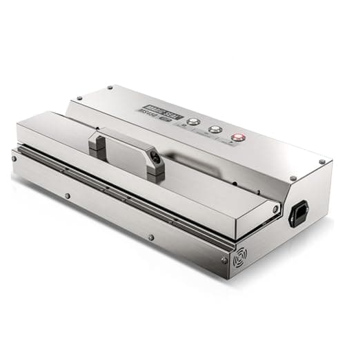 MAGIC SEAL 16'' Commercial Vacuum Sealer - All 304 Stainless Steel Constructed Automatic Vacuum Packaging Machine for Food Storage, 95kPa 400W, Easy-lock Handle, 450 Continuous Seals -MS450