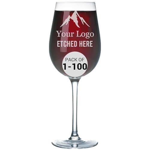 Custom Wine Glass with Engraved Logo, Text or Name, Promotional Bulk Option,17oz Personalized Etched Stemmed Wine Glasses - Gift for Women, Wedding, Birthdays, Best Friend, Mothers Day, Bridesmaid