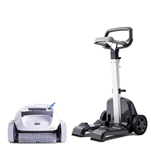 Dolphin (2026 Model) E10 Automatic Robotic Pool Vacuum Cleaner Includes Caddy for Easy Transport and Storage, Ideal for Above-Ground Pools up to 30 FT in Length