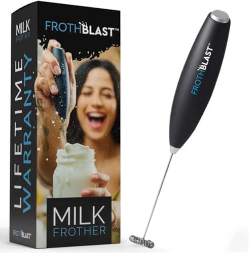 FrothBlast Milk Frother Handheld for Coffee (Foam Maker) Whisk Drink Mixer for Lattes, Cappuccino, Frappe, Matcha, Hot Chocolate