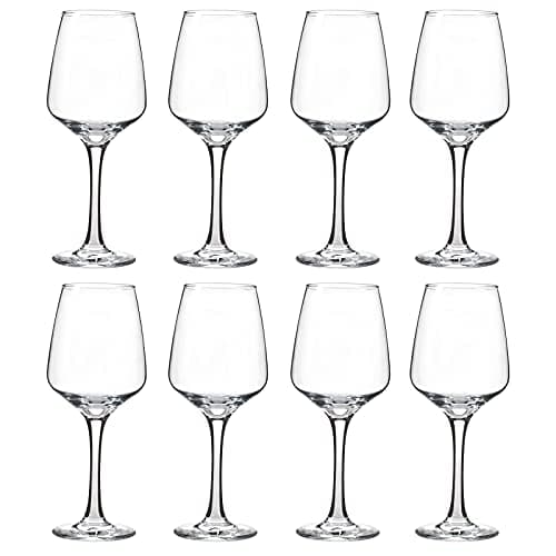 YANGNAY Wine Glasses Set of 8, 12 Oz Classic Red or White Wine Glass with Stem, Perfect for Home, Restaurant Use, Dishwasher Safe