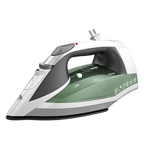 BLACK+DECKER Vitessa Advanced Steam Iron, ICR2020, Even Steam Nonstick Soleplate, Auto Shutoff, Tangle-Free Retractable Cord, Green