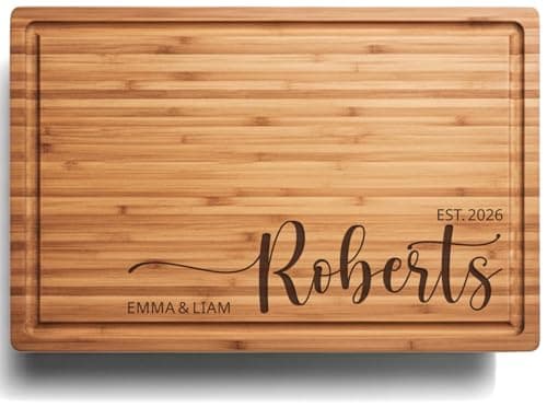 Custom Cutting Board, Personalized Cutting Board, Custom Wood Engraved Charcuterie Boards - Best Present for Wedding, Bridal Shower, Engagement, Anniversary, Housewarming, Gift Idea