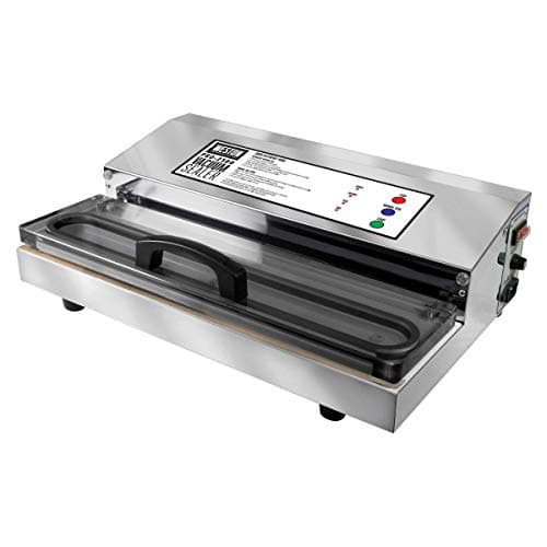 Weston Brands Vacuum Sealer Machine for Food Preservation & Sous Vide, Extra-Wide 5mm Bar for Sealing Bags up to 16" Wide, 935 Watts, Commercial Grade Pro 2300, Stainless Steel (65-0201)