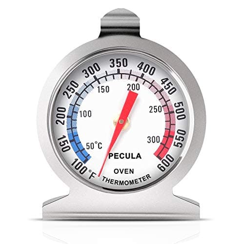 Stainless Steel Oven Thermometer 50-300°C/100-600°F, Analog Instant Read