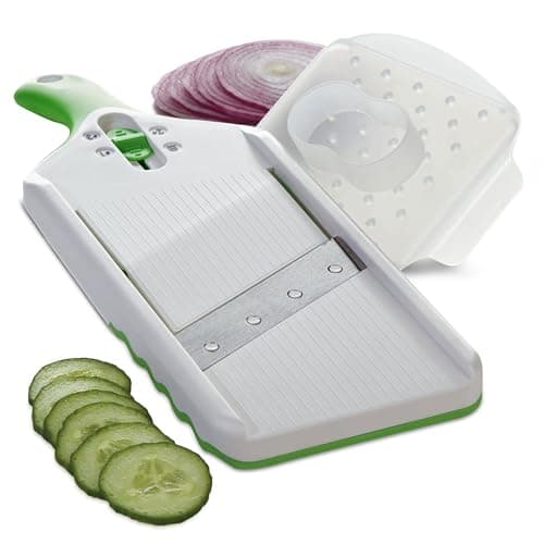 PrepSolutions Adjust-A-Slice Mandoline Slicer, Green – Adjustable Thickness, Perfect for Vegetables, Fruits, and More