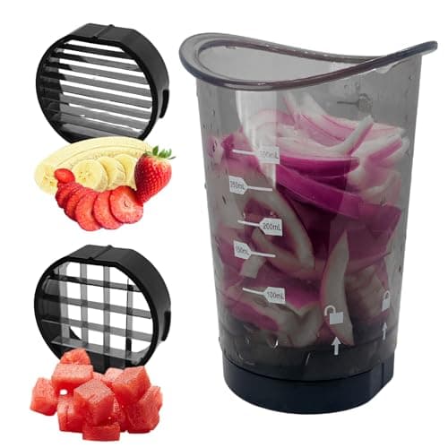 Fruit Slicer Cup | Strawberry Slicer | Grape Cutter | Egg Slicers | Rapid & Safe Slicing Kitchen Gadgets for Easy Food Prep