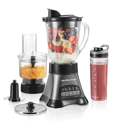 Hamilton Beach Blender and Food Processor Combo for Shakes & Smoothies, 58163