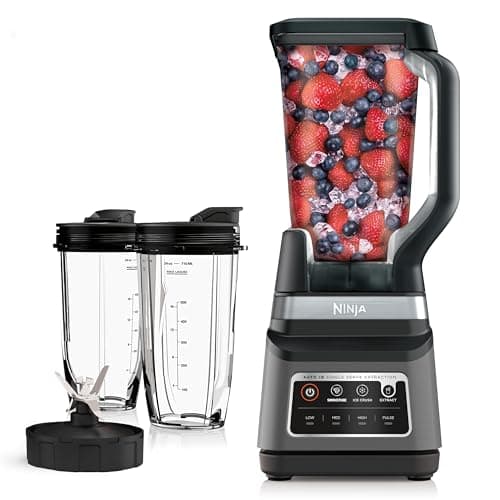Ninja BN751 Professional Plus DUO Blender, 1400 Peak Watts, 3 Auto-IQ Programs for Smoothies, Frozen Drinks & Nutrient Extractions, 72-oz. Total Crushing Pitcher & (2) 24 oz. To-Go Cups, Black