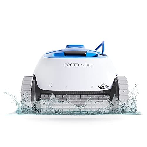 Dolphin Proteus DX3 Automatic Robotic Pool Vacuum Cleaner, Wall Climbing, Active Scrubber Brush, Ideal for In-ground Pools up to 33 FT in Length