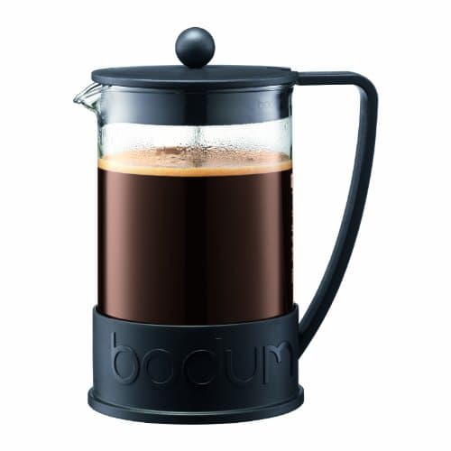 Bodum 51oz Brazil French Press Coffee Maker, High-Heat Borosilicate Glass, Black - Made in Portugal