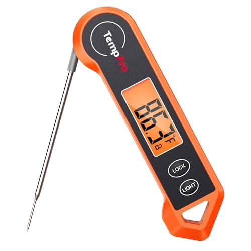 TempPro TP19H Digital Meat Thermometer for Cooking with Ambidextrous Backlit and Motion Sensing Kitchen Cooking Food Thermometer for BBQ Grill Smoker Oil Fry Candy Instant Read (Previously ThermoPro)