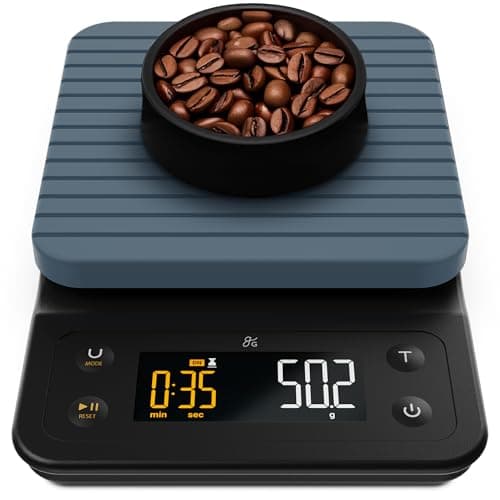 Greater Goods Coffee Scale with Timer – 0.1g Precision Digital Coffee & Espresso Scale for Pour-Over, Coffee Bean Weighing, Barista Brewing, Waterproof Cover, 3kg Capacity (Stone Blue)