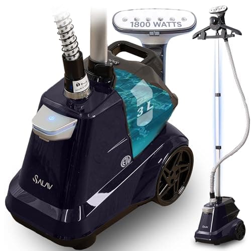 SALAV Heavy Duty Commercial Full-Size Garment Steamer with Foot Pedals (Navy)