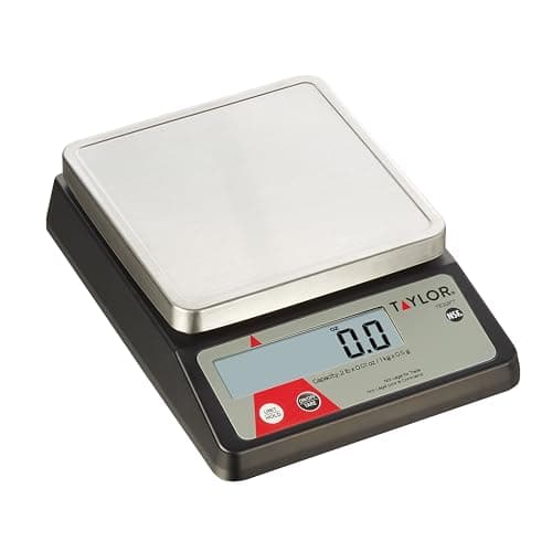 Taylor Compact Digital Portion Control Scale, Food Scale for Precise Weight Measuring and Portion Control, Tare and Hold Function, NSF, 32OZ, Stainless Steel Platform
