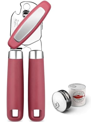 Can Opener,Professional 3-In-1 Multifunctional Manual Can Openers Bottle Opener,Kitchen Durable Stainless Steel Heavy Duty Can Opener Smooth Edge for Kitchen Seniors Friendly
