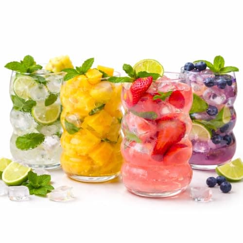 Oojami 30 count Bubble 12 Ounce Cups Unbreakable Stemless Plastic Wine Glasses