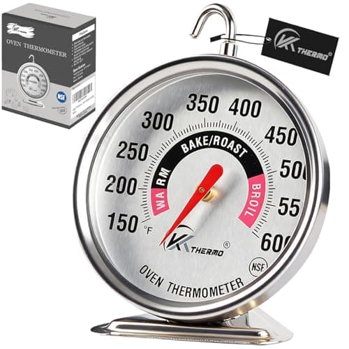Oven Thermometer 150-600°F Pro Accurate Oven Temperature Gauge for Gas/Electric Ovens Instant Read Food Thermometer Hang or Stand
