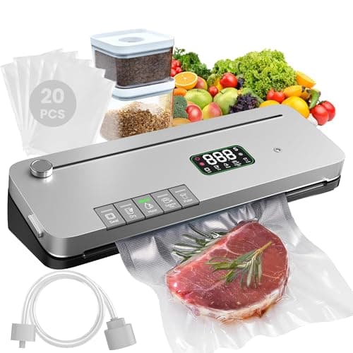 Vacuum Sealer Machine, 6-in-1 Food Sealing Machine, 75Kpa Strong Suction