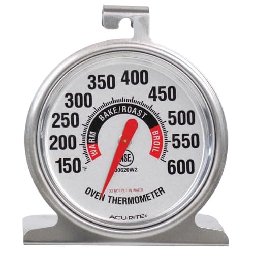 AcuRite 00620A2 Stainless Steel Oven Thermometer (150°F to 600°F)