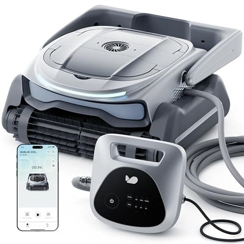 BUBLUE D10P Robotic Pool Cleaner, Pool Vacuum with Superior Suction, Smart Navigation, APP Control, Custom Scheduling, Fall/Wall/Waterline Cleaning, TangleEase™ Tech, for Pools up to 1,076 Sq.Ft.