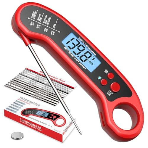 Meat Thermometer Digital for Grill and Cooking, Waterproof Food Thermometer for Kitchen and Outside, BBQ, Turkey, Candy, Liquids, Beef