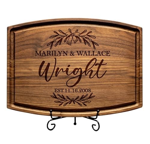 Tayfus Personalized Wedding Gift for Couples – Custom Engraved Cutting Board – Wood Charcuterie Board – Bridal Shower, Engagement & Anniversary – Housewarming Keepsake for Family